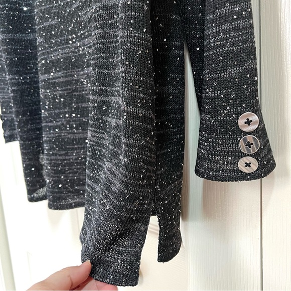 NWT Sportsworks Studio Off-Shoulder Sequin Dressy Sweater - Picture 2 of 14